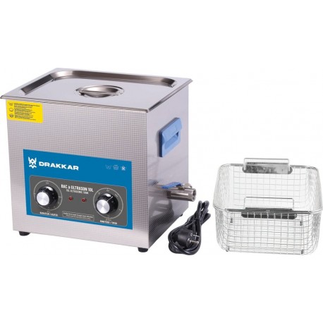Bac à ultrasons 10L 240W en inox - Drakkar