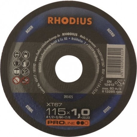Lot de 25 Disques ∅75 mm à tronçonner acier/inox 75x2x10mm pour meuleuse - RHODIUS
