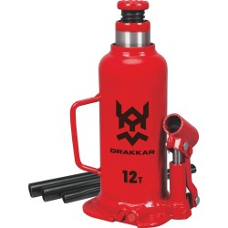 Cric bouteille hydraulique 12 tonnes, hauteur 227 à 457 mm – Drakkar Équipement