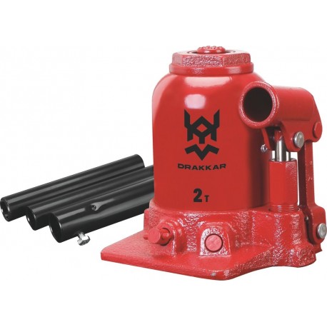 Cric bouteille hydraulique télescopique 2 tonnes – Drakkar
