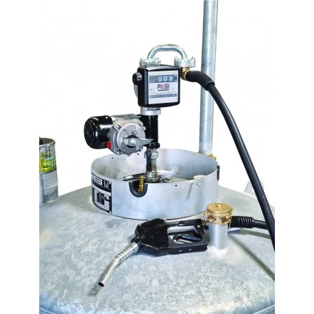 Pompe essence Cematex 230V, certifiée ATEX, compteur, pistolet automatique, 4 m de flexible DN 19