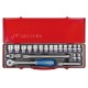 Coffret de douilles 12 pans métriques et accessoires 1/2" - 20 pièces
