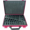 Valise métallique 170 forets métaux HSS taillés meulés de 1 à 10mm