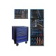 Servante d'atelier BUMPER bleue + 166 pièces king tony