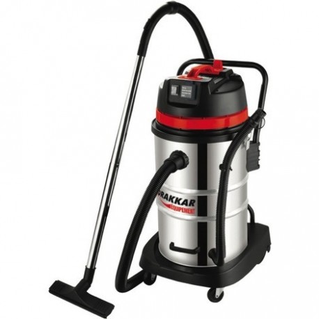 Aspirateur eau et poussière 50L 230V 1200W cuve inox basculante/prise électroportatif - Drakkar equipement