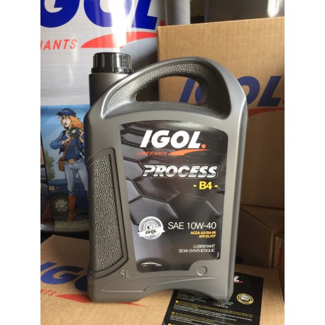 Huile Moteur 10W40 Igol Process B4 - 20 litres - 4 x 5 litres - VNEQUIPEMENT