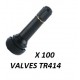 Sachet de 100 valves de roue standard TR414 - VNEQUIPEMENT
