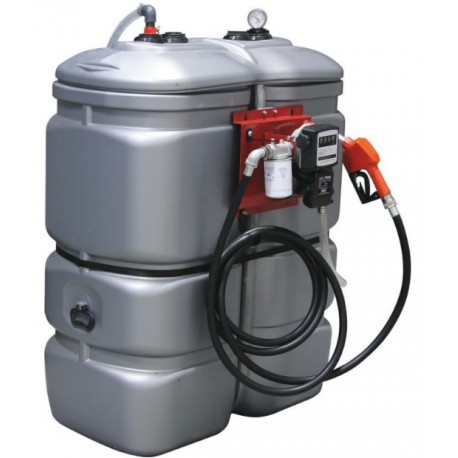 Cuve stockage gasoil PEHD DP 750 litres avec pompe - 08063 - Drakkar Equipement