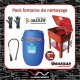 Pack Fontaine de nettoyage métallique sur pied 75 litres + solvant + pinceau + paire de gant