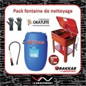 Pack Fontaine de nettoyage métallique sur pied 75 litres + solvant + pinceau + paire de gant