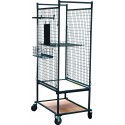 Chariot mobile pour pièces mécaniques et carrosserie 220 kg avec grilles latérales, 4 roulettes et freins
