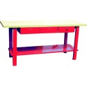 Etabli plateau bois avec 3 tiroirs 2000x640mm 350kg - 09279 - Drakkar equipement