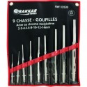 Chasse-goupilles 2-3-4-5-6-8-10-12-14mm de 110 à 248mm - pochette de 9 pcs