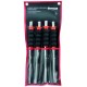 Chasse-goupilles 10-12-14-16mm 350mm avec manche mousse - pochette de 4 pcs