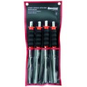 Chasse-goupilles 10-12-14-16mm 350mm avec manche mousse - pochette de 4 pcs