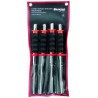 Chasse-goupilles 10-12-14-16mm 350mm avec manche mousse - pochette de 4 pcs