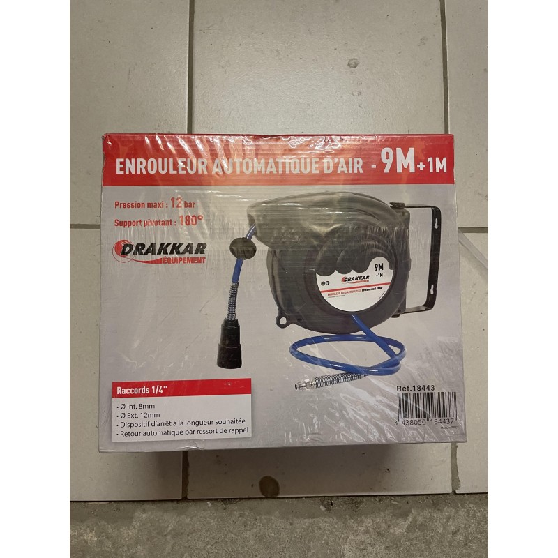 Enrouleur pneumatique automatique 20m - Drakkar Equipement 51324