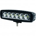 Phare de travail rectangle LED 10/30V 18W 1200 lumens faisceau longue portée