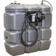 Cuve de stockage 1500L gasoil PEHD DP avec station à gasoil 230V 56L/min