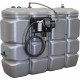 Cuve de stockage gasoil PEHD DP 2000 litres avec station à gasoil 56L/min