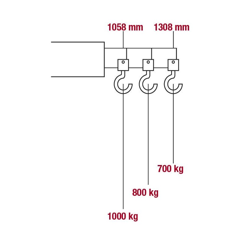 Grue de levage d'atelier pliante 1000 kg