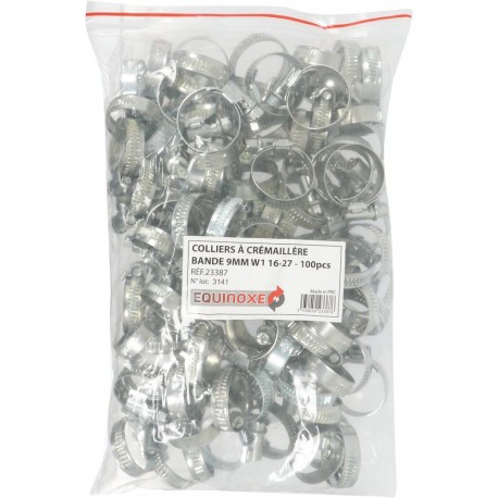 Collier à crémaillère - Lot de 100, petites tailles