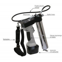 Pompe à graisse 18V avec 1 batterie Ni-Mh