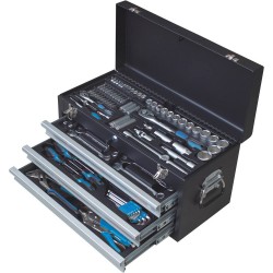 Coffre de rangement 3 tiroirs avec 108 outils