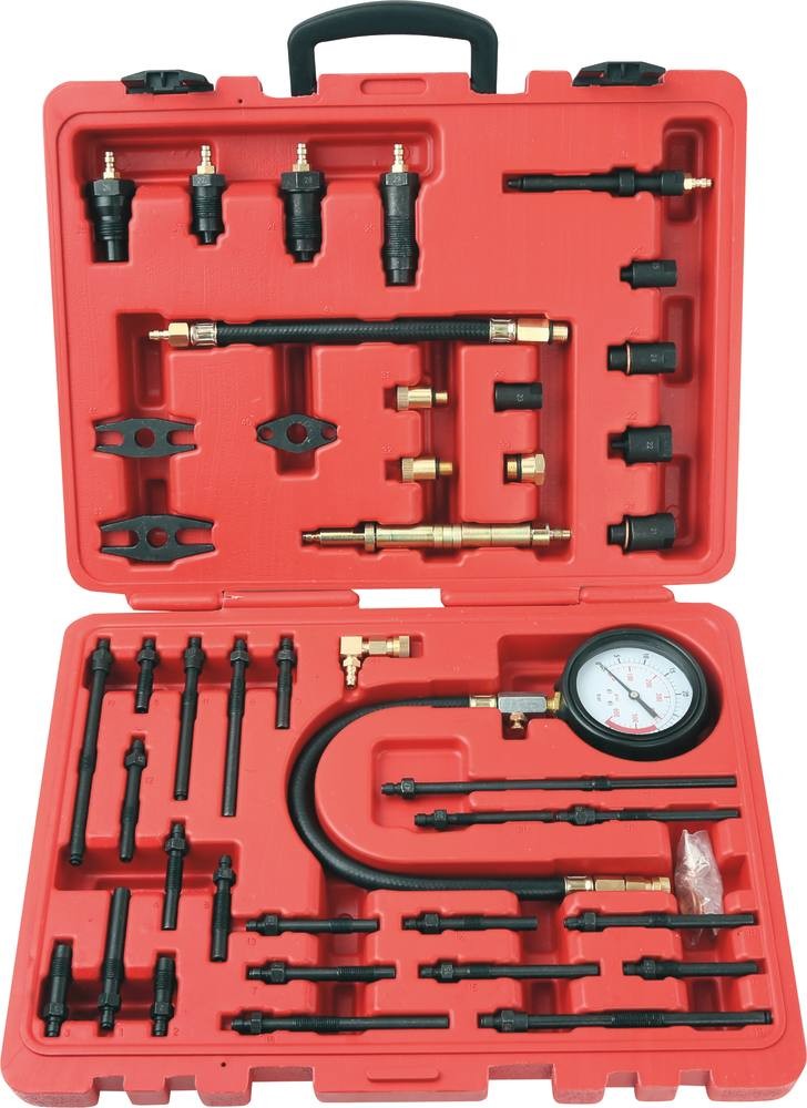 Testeur Compression Moteur Essence - 0-20 Bar/300 Psi - Adaptateurs M10-M18 - Kit Complet