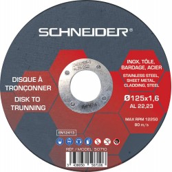 Disque à tronçonner en acier/inox