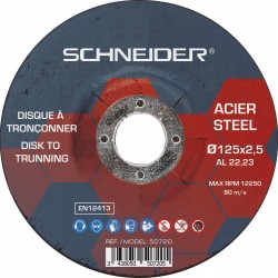 Disque à tronçonner acier Schneider - Lot de 25 disques