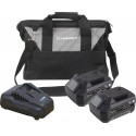 Pack de 2 batteries + chargeur rapide + sac de rangement pour électroportatif Schneider