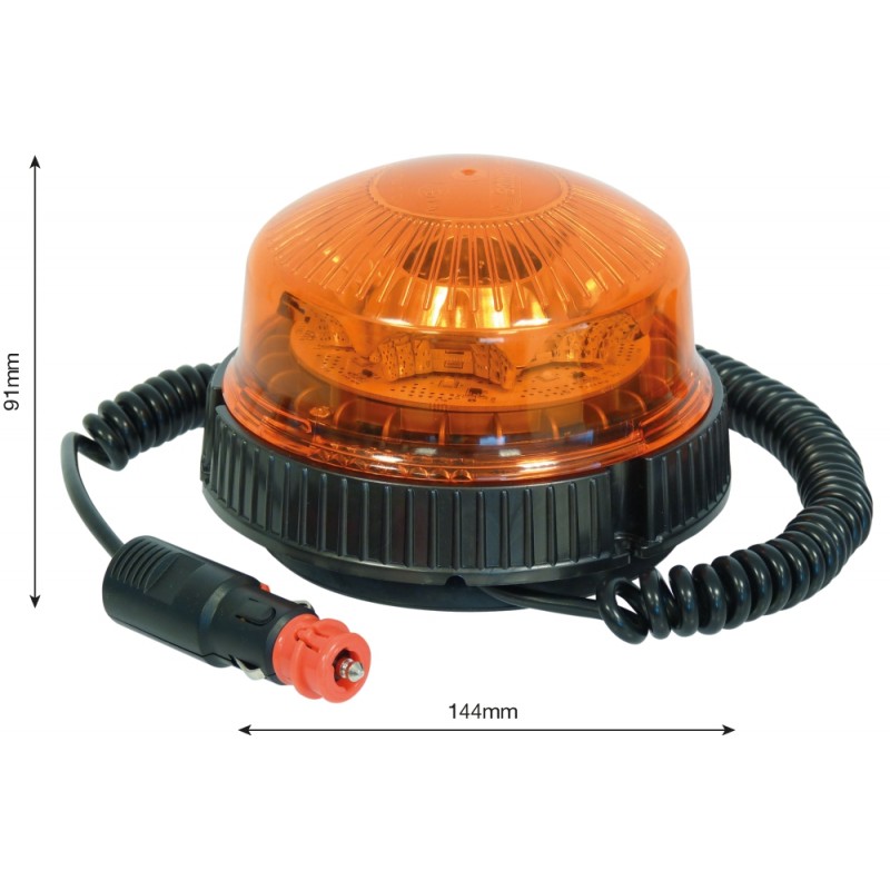 Lampe de Signal LED rouge 115 mm. Gyrophare avec effet de rotation