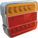Feu arrière carré LED 4 fonctions - Orange et rouge