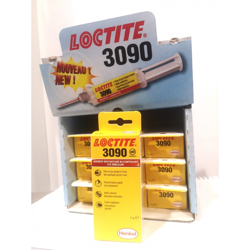 Colle à prise rapide bi-composant 3090 - seringue de 10g - Loctite