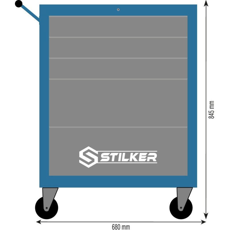 SERVANTE ATELIER 5 TIROIRS SANS OUTILS STILKER 09146 - MATOUTILS