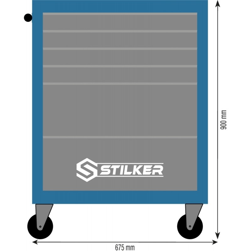 SERVANTE MOBILE 7 TIROIRS VIDE - 8611