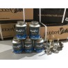 Lot de 5 Pots de Solution Vulcanisante 225ml + 5 Pinceaux pour Réparation de Pneus - Colle à Froid pour Mèches et Champignons
