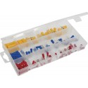 Assortiment de 105 Cosses Isolées – 0,5 à 6 mm², Manchons, Plates, Rondes et Fourches, Usage Électrique