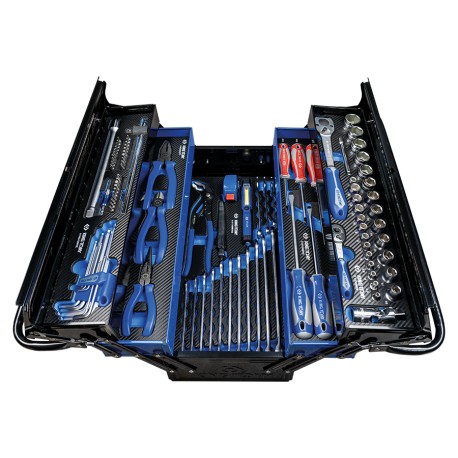 Caisse à outils KING TONY BASIC Series 100 pièces avec douilles, clés, tournevis et pinces