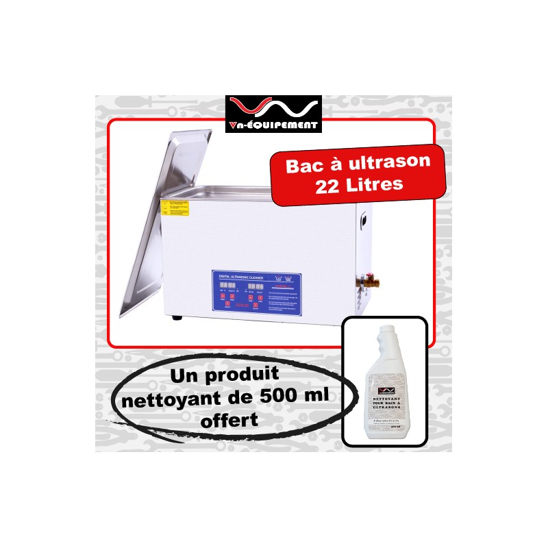 Nettoyeur Ultrason 22L Professionnel Numérique LED Bac Inox Nettoyage Objet  Neuf