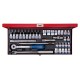 Coffret Douilles 3/8" (Métriques, TORX®, Tournevis) - 36 Pièces, Cliquet 5° - Coffret Métallique, Garantie à Vie