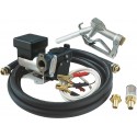 Pompe à gasoil 12/24V 35/70 l/min avec pistolet, tuyau et pinces – Kit mobile auto-amorçant IP55