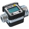 Compteur digital ATEX 1" M/F en aluminium – afficheur LCD, totaliseur, turbine polypropylène - LIVRAISON GRATUITE