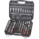 Coffret d’Outils 171 Pièces – Douilles 1/4", 3/8" et 1/2" avec Cliquets 72 Dents et Accessoires Acier Vanadium Garantie à Vie