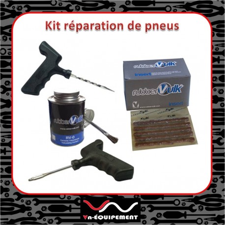 Kit réparation de pneus avec Tresse et outils - VNEQUIPEMENT