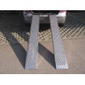 Rampes aluminium 1000Kg 2000mm - lot de 2 pcs - Charge Max 1000kg par Paire - Profilé Rainuré Anti-Dérapant, Léger et Robuste