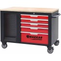 Servante d’Atelier Professionnelle - 10 Tiroirs, Armoire Verrouillable- Charge 500kg, Paroi Perforée avec Crochets