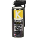 Lubrifiant à Sec au PTFE - Aérosol 400ml avec Tête Double Jets pour Applications Mécaniques et Industrielles