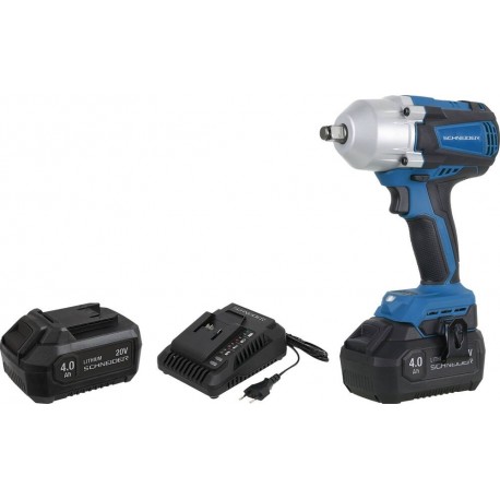 Clé à choc 1/2" 20V 610/800Nm brushless 2 batteries 4Ah Li-ion - mallette SCHNEIDER INDUSTRY
